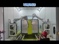 Robot di verniciatura Techfly su carrozza con assi laterali 7 per 5 lati